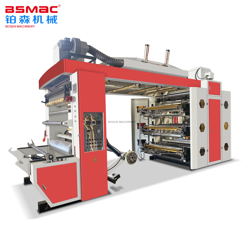 Machine d'impression flexographique automatique à grande vitesse, série BSHYT6A, 6 couleurs