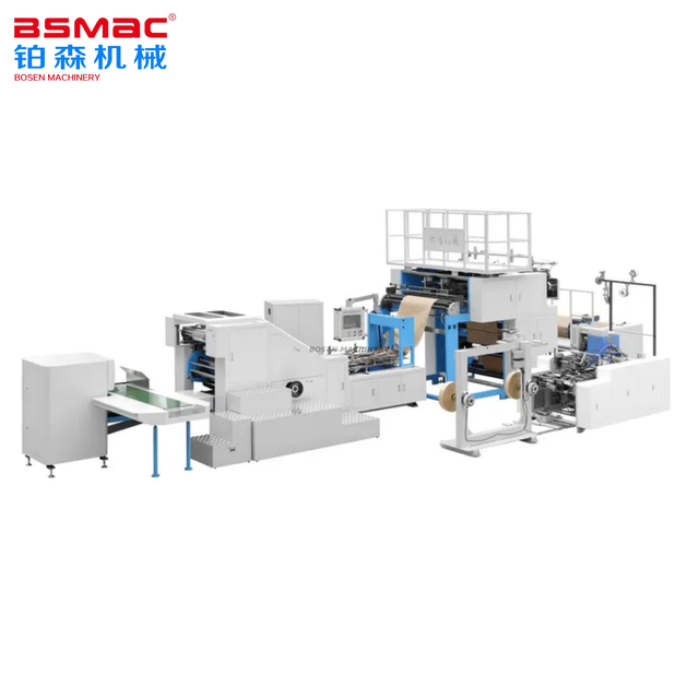 Machine de fabrication de sacs en papier à fond carré entièrement automatique BSFD avec poignée en ligne 