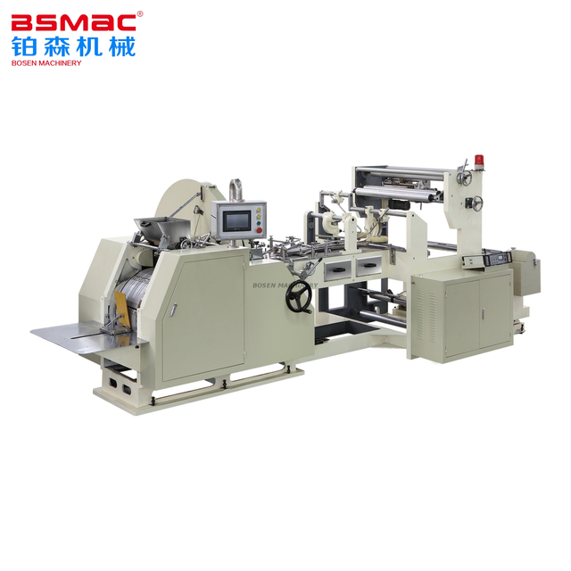 Machine de fabrication automatique de sacs en papier alimentaire à grande vitesse BSJD-400