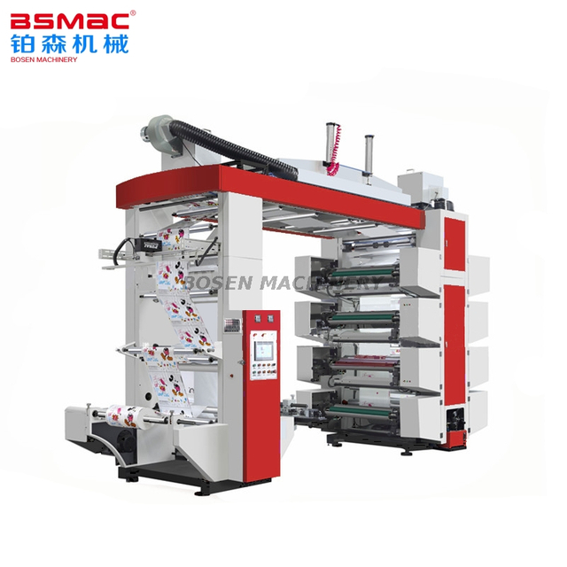 Machine d'impression flexographique à grande vitesse de la série BSHYT8 8 couleurs