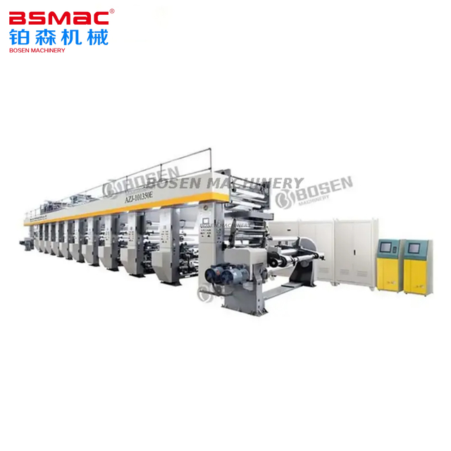 Machine d'impression par héliogravure 8 couleurs, registre informatisé à grande vitesse BSGAY-C8-800