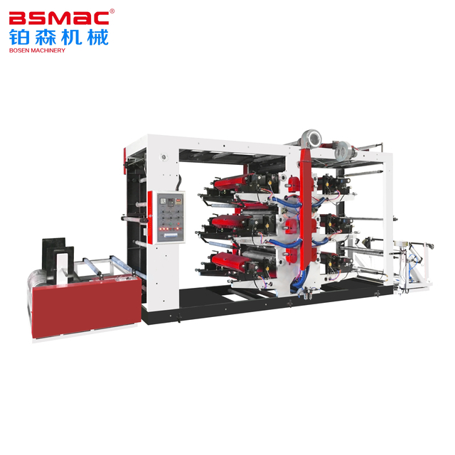 Machine d'impression flexographique tissée par PP à grande vitesse de couleurs de BSYTA 6