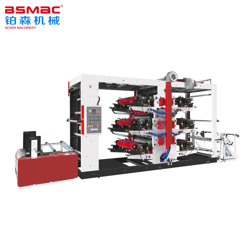 Machine d'impression flexographique tissée par PP à grande vitesse de couleurs de BSYTA 6